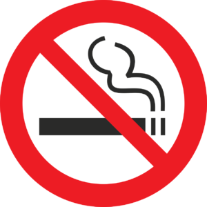 Pictograph to represent prohibit to smoke